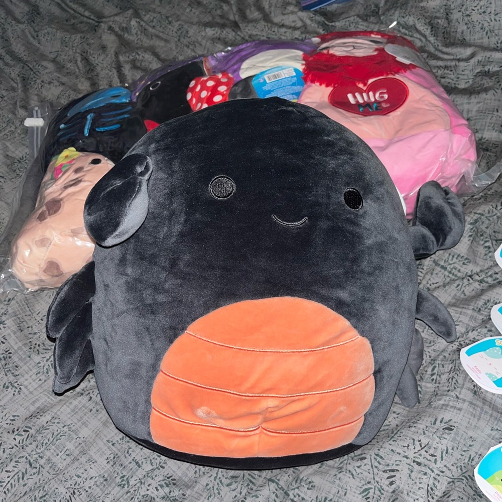 Squishmallows Black and Orange Crab Plush